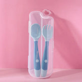 Kit Colher e Garfinho de Silicone Dobrável ForBaby | Introdução Alimentar