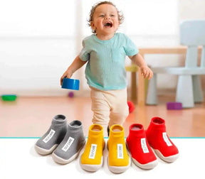 Tênis Meia Infantil Com Sola Emborrachada Antiderrapante BabySock